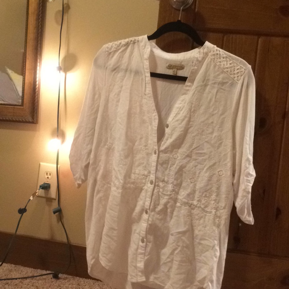 White button down